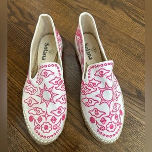 Solana Cotton Bromo Artisanal Espadrille Shoes in Size 8